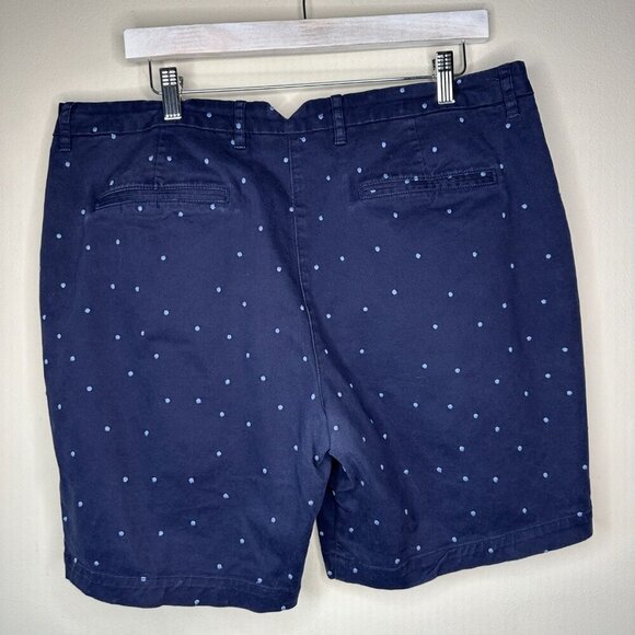 Boden Rachel Navy Polka Dot Chino Shorts - Size 14 - Picture 7 of 11